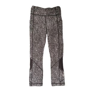 Lululemon Pace Rival Crop Leggings Power Luxtreme Suited Jacquard Running Size 2